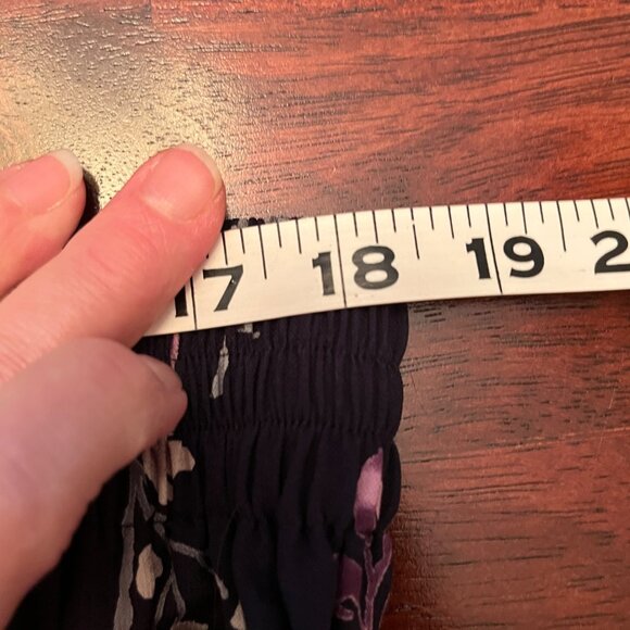 Dress Barn Y2K Floral Maxi Skirt 14/16 Navy Dark Fairy Cottage Office‎ Career - Picture 7 of 8